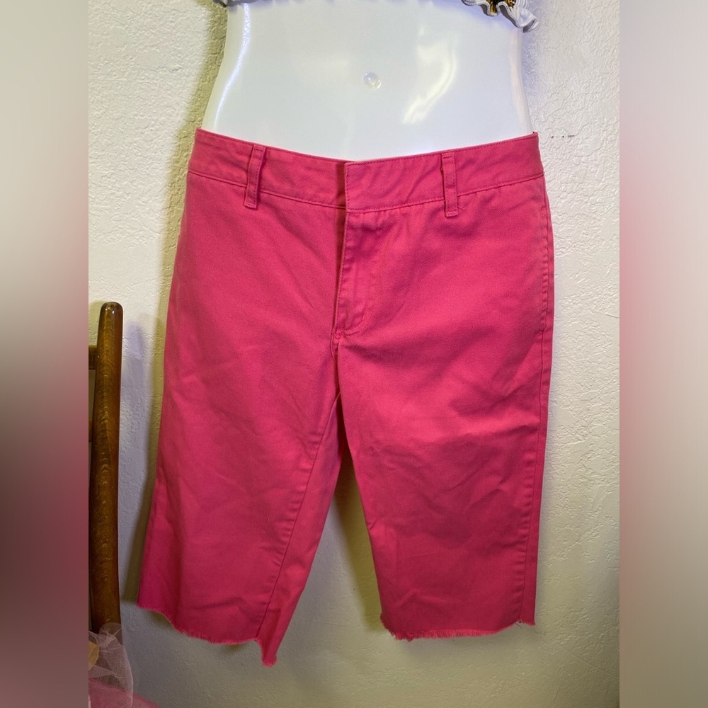 Y2K Vintage Hot Pink Dickies Capris + Butterfly Tube Top Outfit XS/S 3 Juniors - Picture 2 of 16